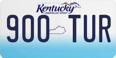 KY license plate 900TUR