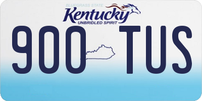 KY license plate 900TUS