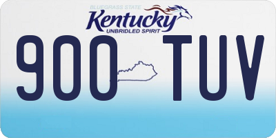 KY license plate 900TUV