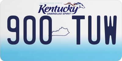 KY license plate 900TUW