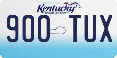 KY license plate 900TUX