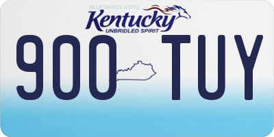 KY license plate 900TUY