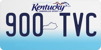 KY license plate 900TVC