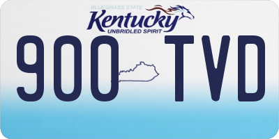 KY license plate 900TVD