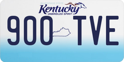 KY license plate 900TVE