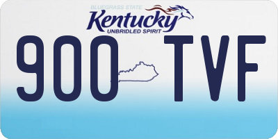 KY license plate 900TVF