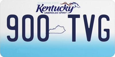 KY license plate 900TVG