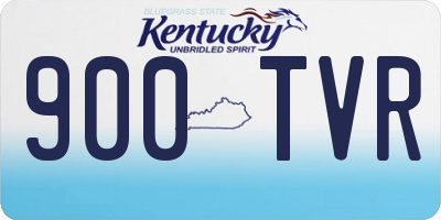 KY license plate 900TVR