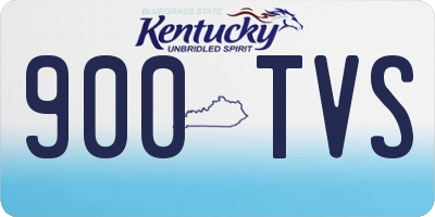 KY license plate 900TVS