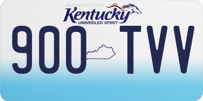 KY license plate 900TVV