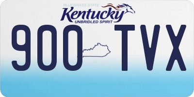 KY license plate 900TVX