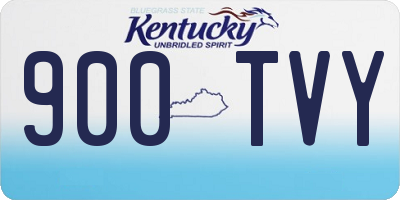 KY license plate 900TVY
