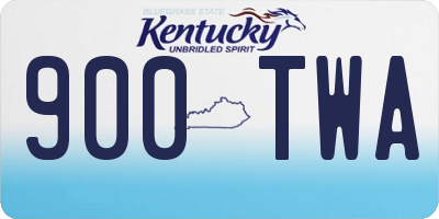 KY license plate 900TWA