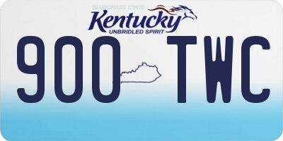 KY license plate 900TWC
