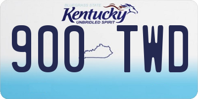 KY license plate 900TWD