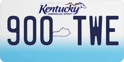 KY license plate 900TWE