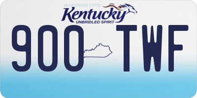 KY license plate 900TWF