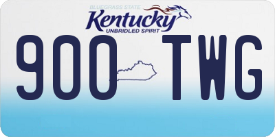 KY license plate 900TWG