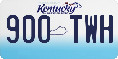 KY license plate 900TWH