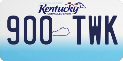 KY license plate 900TWK