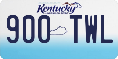 KY license plate 900TWL