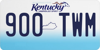 KY license plate 900TWM