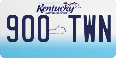 KY license plate 900TWN