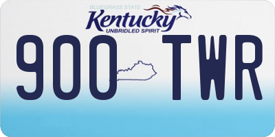 KY license plate 900TWR
