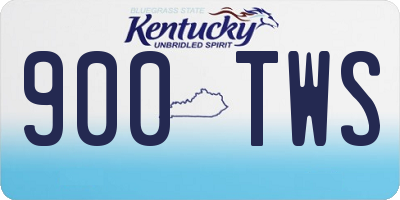 KY license plate 900TWS