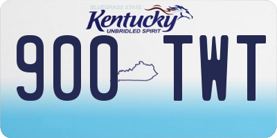 KY license plate 900TWT