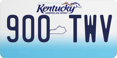 KY license plate 900TWV