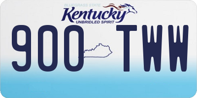 KY license plate 900TWW