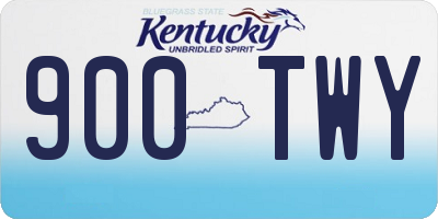 KY license plate 900TWY