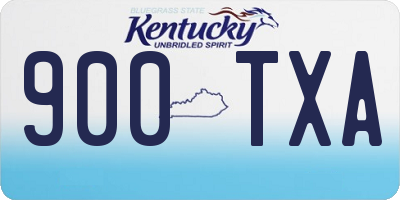 KY license plate 900TXA