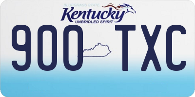 KY license plate 900TXC
