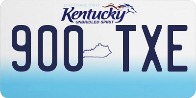 KY license plate 900TXE