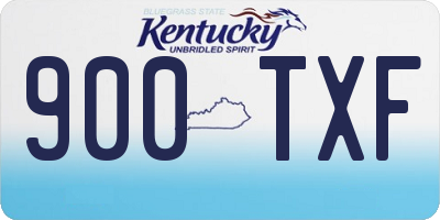 KY license plate 900TXF