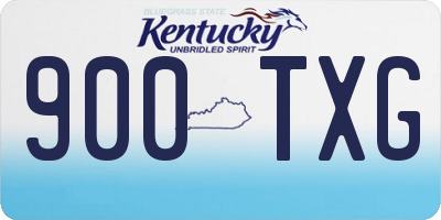 KY license plate 900TXG