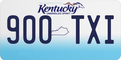 KY license plate 900TXI