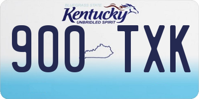 KY license plate 900TXK