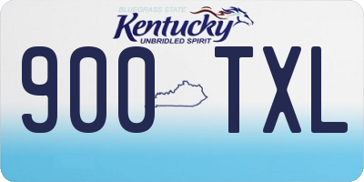 KY license plate 900TXL