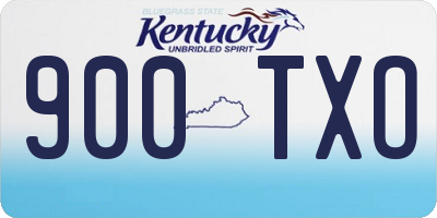 KY license plate 900TXO