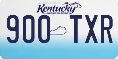 KY license plate 900TXR