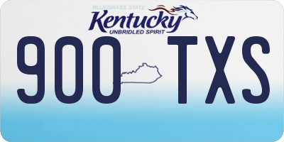 KY license plate 900TXS