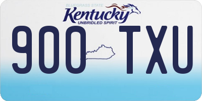 KY license plate 900TXU