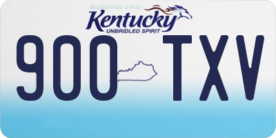 KY license plate 900TXV