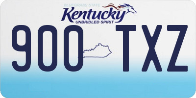 KY license plate 900TXZ
