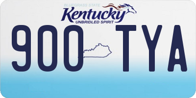 KY license plate 900TYA