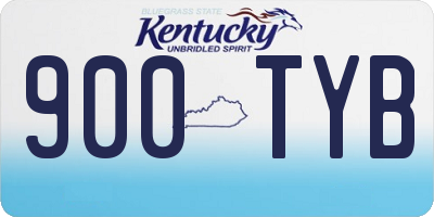 KY license plate 900TYB