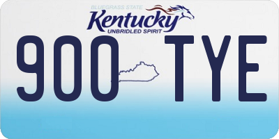 KY license plate 900TYE